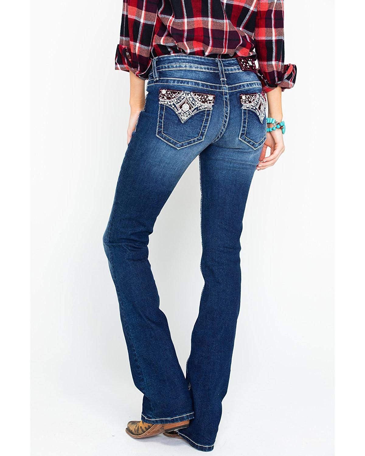 Aztec Inspired Embellished Bootcut Jeans