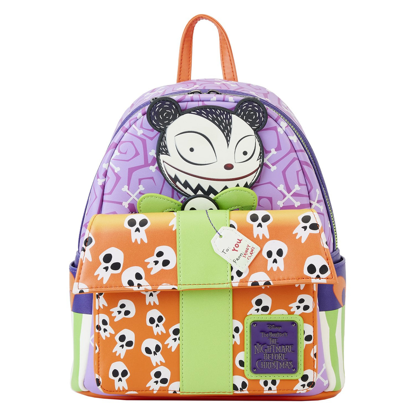Loungefly Disney Nightmare Before Christmas Scary Teddy Present Mini Backpack - Front