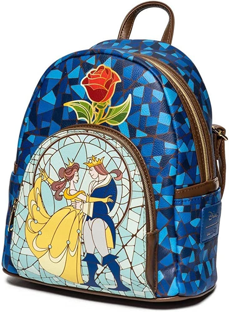 Beauty and the Beast Stained-Glass Window Mini-Backpack - Entertainment Earth Ex