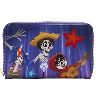 Loungefly Pixar Moments Miguel and Hector Performance Zip-Around Wallet - Front
