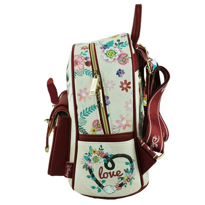 WondaPop Disney Mickey and Minnie Mouse Floral Mini Backpack - Alternate Side View