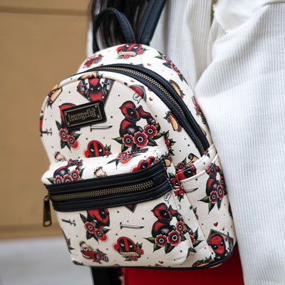 707 Street Exclusive - Loungefly Marvel Deadpool Tattoo Backpack - IRL 02