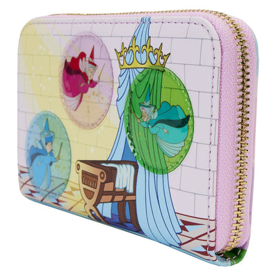 Loungefly Disney Sleeping Beauty Stained Glass Castle Zip-Around Wallet - Side View