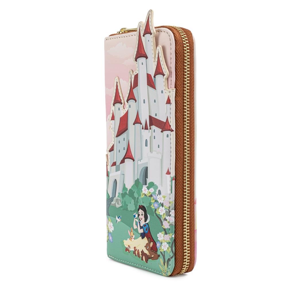 Loungefly Disney Snow White Castle Series Scene Zip-Around Wallet - Side