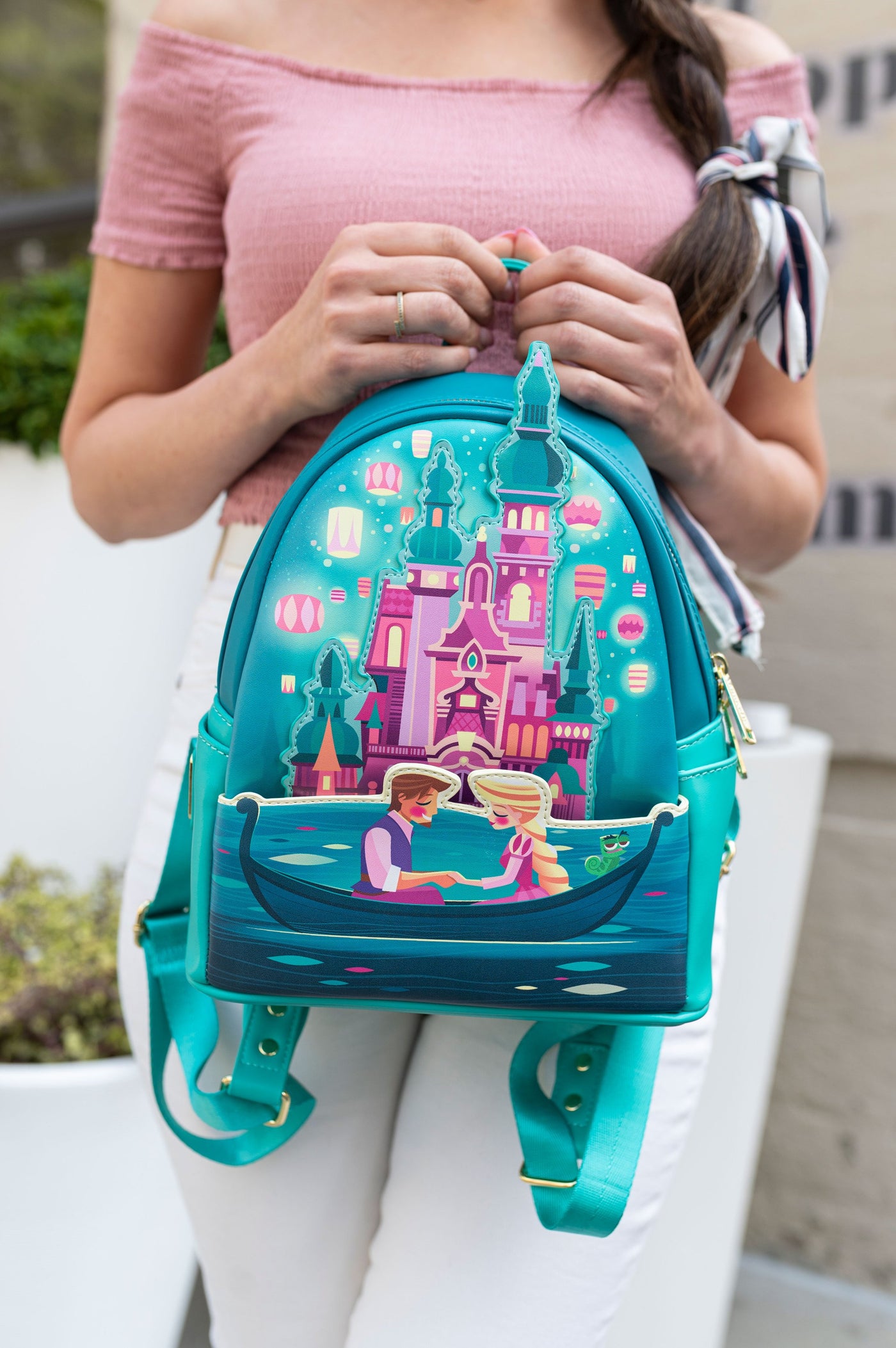 Loungefly Tangled Disney Princess Castle Mini Backpack