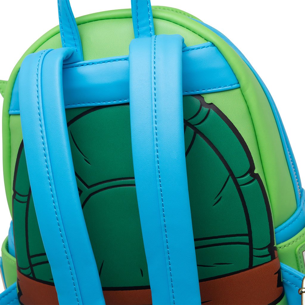 671803390904 - 707 Street Exclusive - Loungefly Nickelodeon TMNT Leonardo Cosplay Mini Backpack - Back Straps