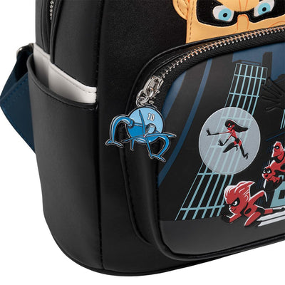 707 Street Exclusive - Loungefly Disney Pixar The Incredibles Villains Scene Syndrome Mini Backpack - Omnidroid Zipper Pull