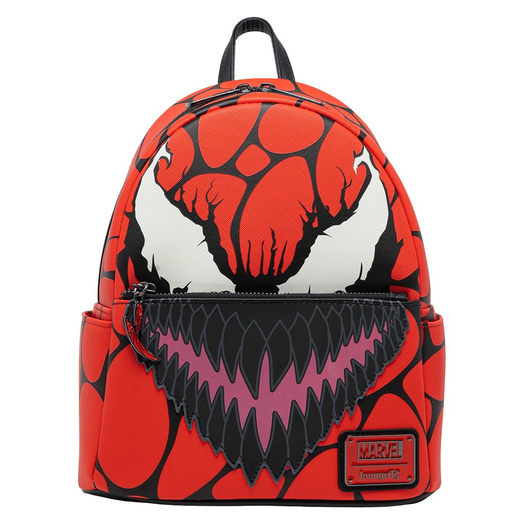 707 Street Exclusive - Loungefly Marvel Glow in the Dark Carnage Cosplay Mini Backpack - 671803424289 - Front