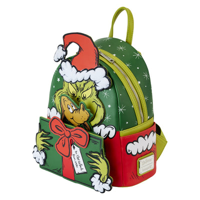 Loungefly Dr Seuss Grinch Santa Cosplay Mini Backpack - Top View
