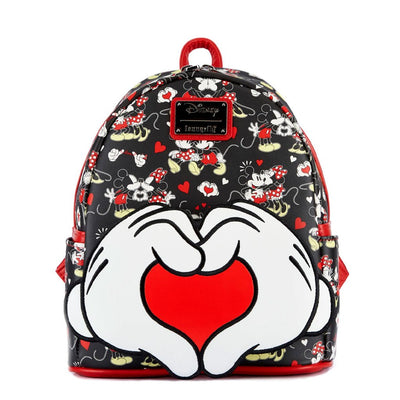 Loungefly Disney Mickey And Minnie Heart Hands Mini Backpack Front View