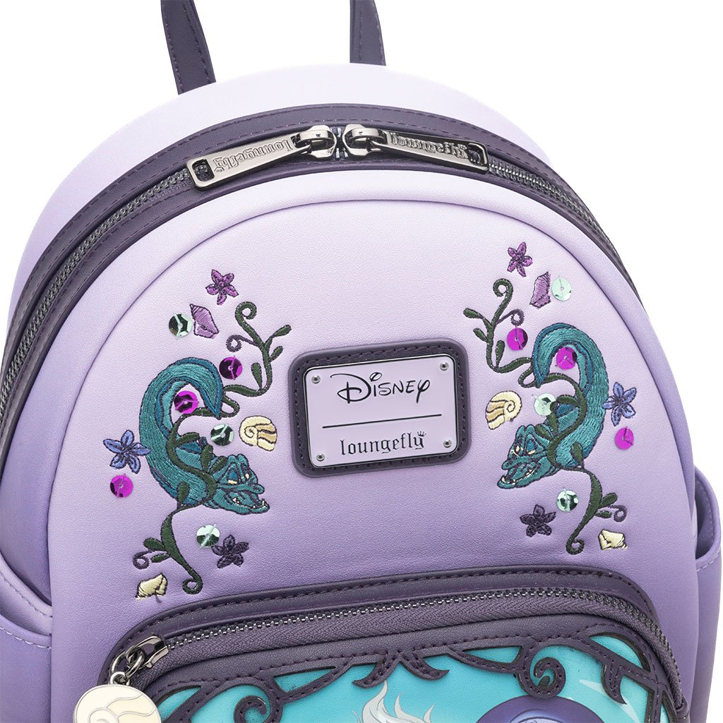 671803390935 - 707 Street Exclusive - Loungefly Disney Villains Scenes Ursula Mini Backpack - Top Close Up