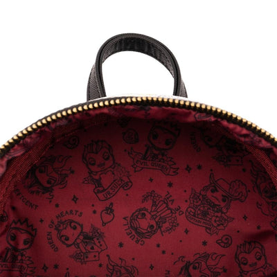 POP! by Loungefly Disney Villains Tattoo Allover Print Mini Backpack - Lining and Handle