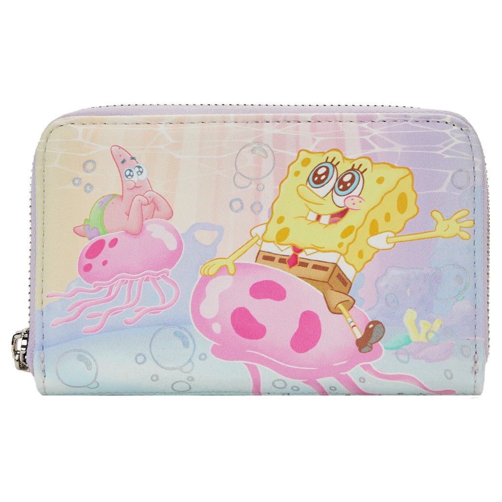 Loungefly Spongebob Pastel Jellyfishing Zip-Around Wallet - Front