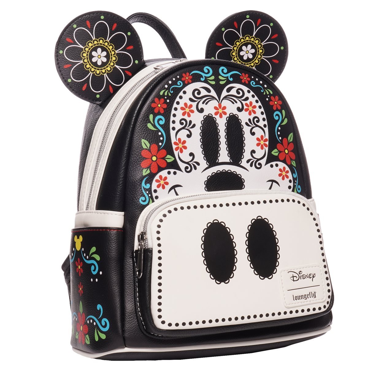 671803441897 - Loungefly Disney Mickey Mouse Dia de los Muertos Sugar Skull Mini Backpack - Entertainment Earth Ex - Alternate Side View