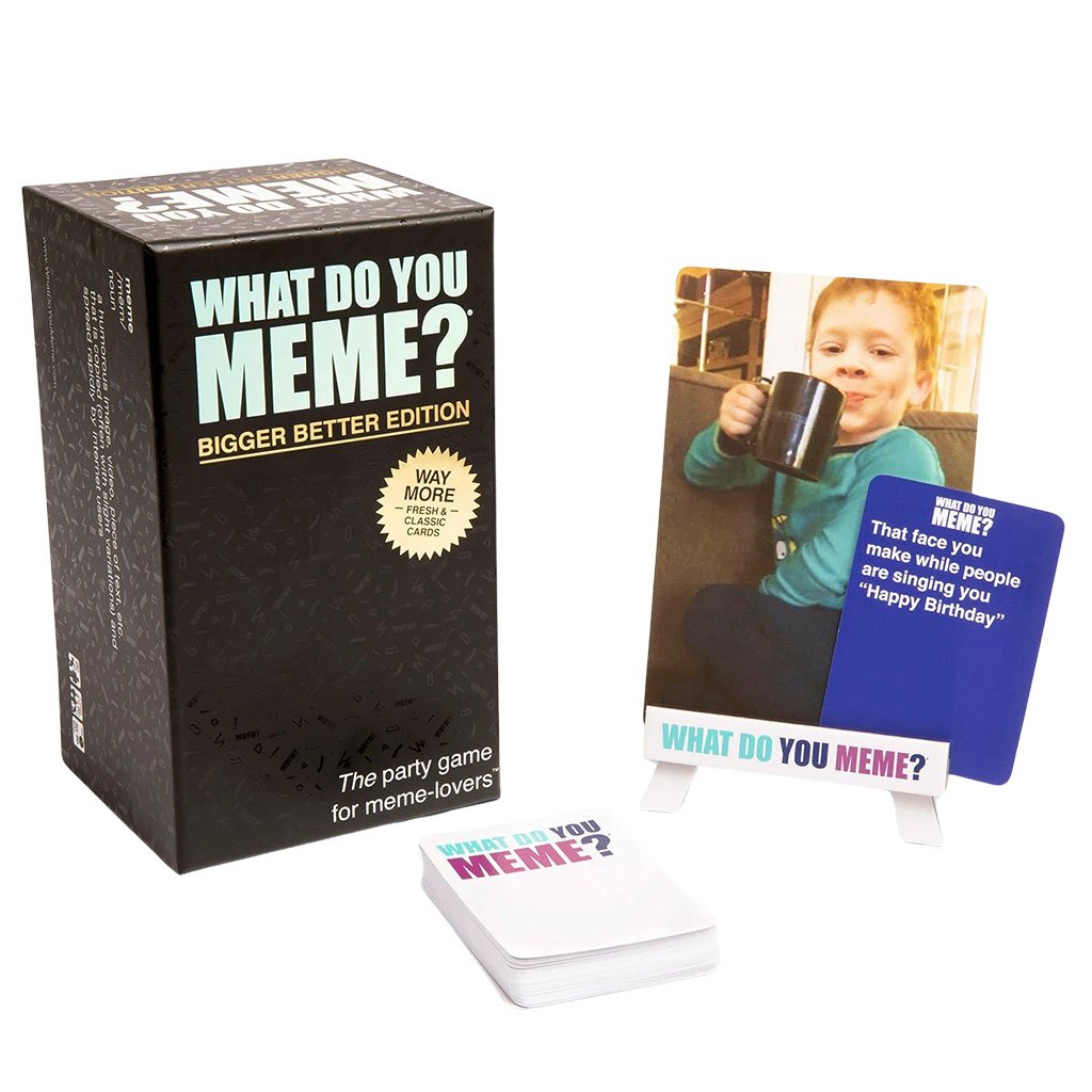 810816031262 - What Do You Meme?® Bigger Better Edition Adult Card Game - Package Contents