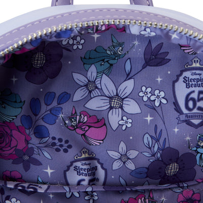 Loungefly Disney Sleeping Beauty 65th Anniversary Scene Mini Backpack - Interior