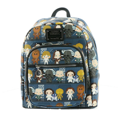Loungefly x Star Wars A New Hope Chibi Characters Mini Backpack - FRONT