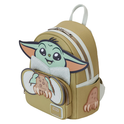 Loungefly Star Wars The Mandalorian Grogu and Crabbies Cosplay Mini Backpack - Top View