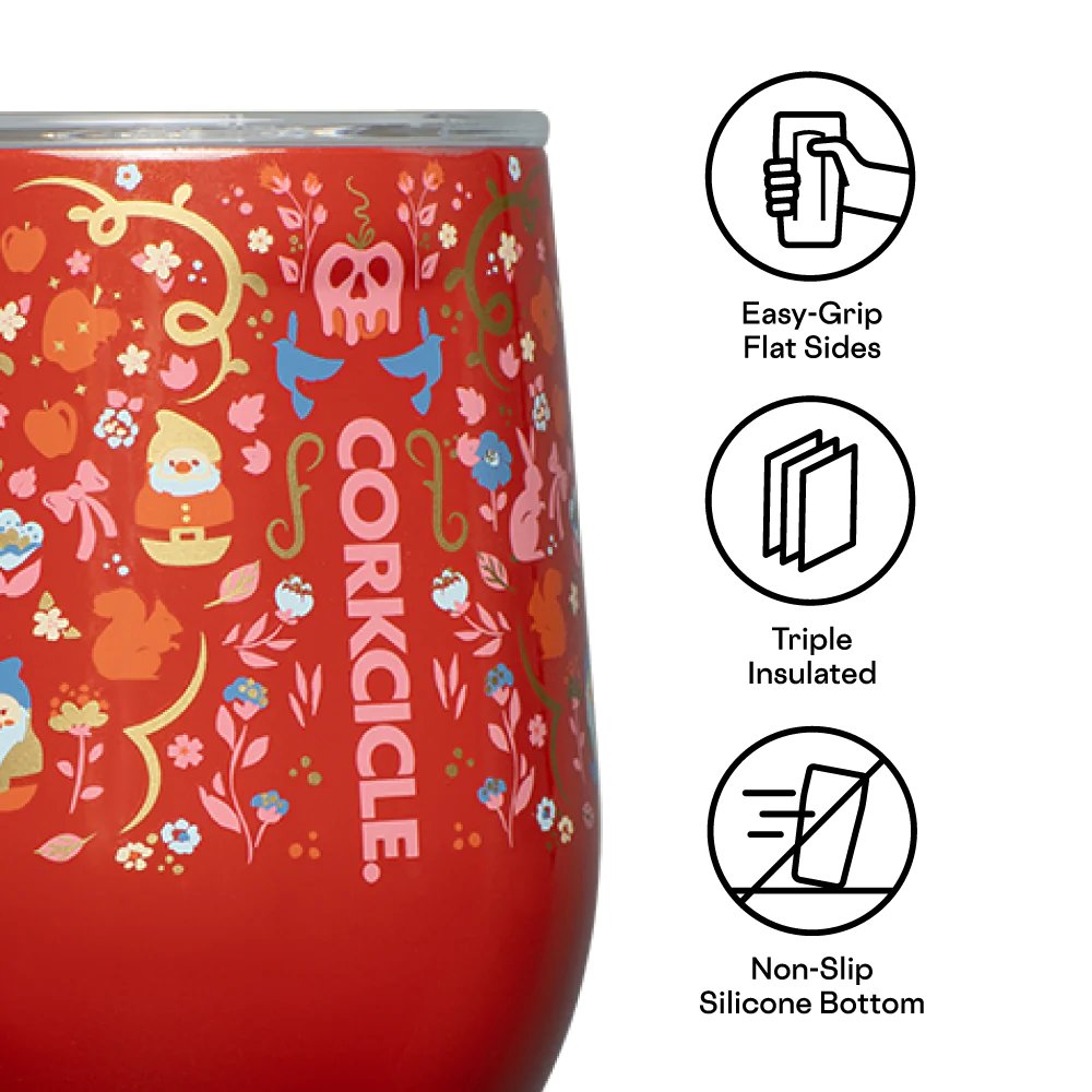 Corkcicle Disney Princess Snow White 12oz Stemless Cup - Alternate Close Up