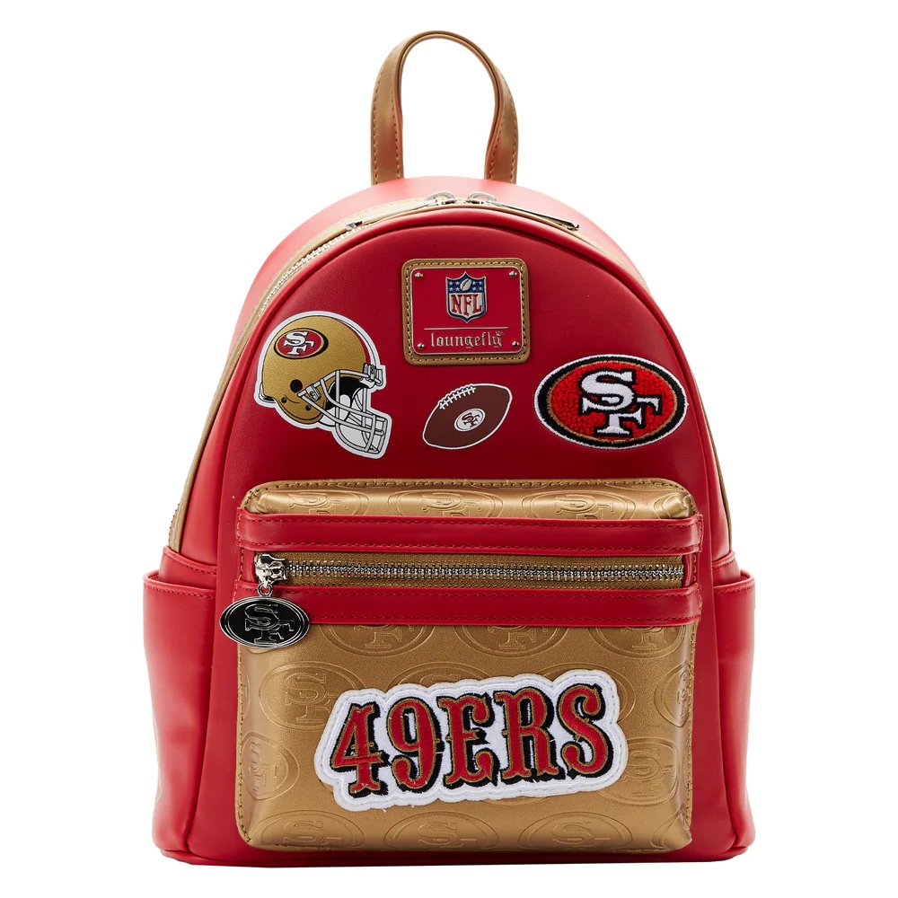 Loungefly NFL San Francisco 49ers Patches Mini Backpack - Front