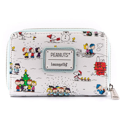 Loungefly Peanuts Happy Holidays Allover Print Zip-Around Wallet