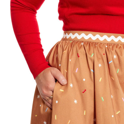 Stitch Shoppe by Loungefly Disney Gingerbread Friends Sandy Skirt - Pocket