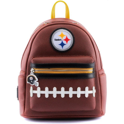 Loungefly NFL Pittsburgh Steelers Pigskin Logo Mini Backpack - Front