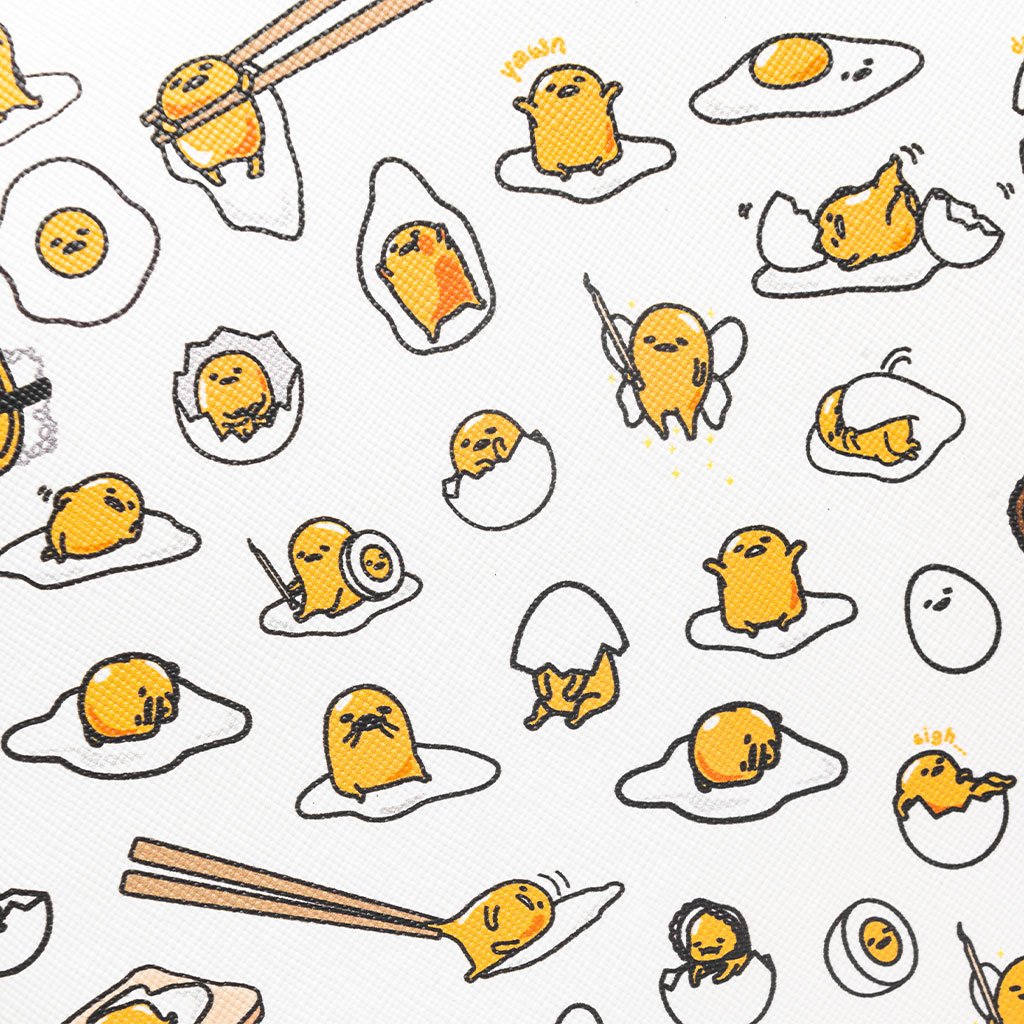 707 Street Exclusive - Loungefly Sanrio Gudetama The Lazy Egg Mini Backpack - Print Close Up