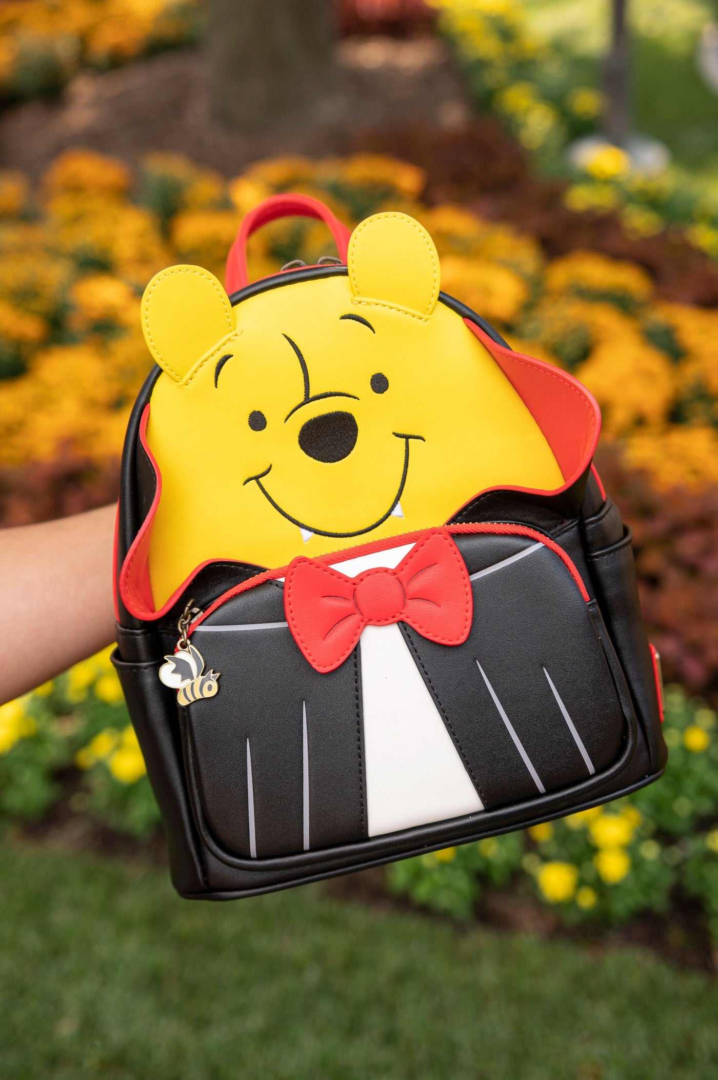 707 Street Exclusive - Loungefly Disney Vampire Winnie the Pooh Cosplay Mini Backpack - IRL Front