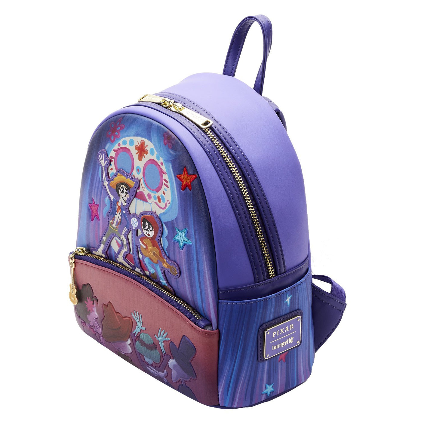 Loungefly Pixar Moments Miguel and Hector Performance Mini Backpack - Top View