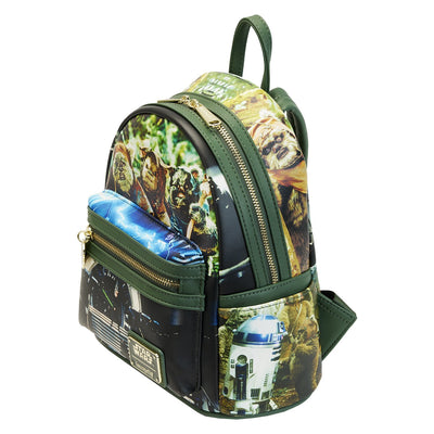 671803455306 - Loungefly Star Wars Scenes Return of the Jedi Mini Backpack - Top View