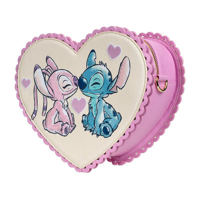 Loungefly Disney Lilo & Stitch Angel Kiss Chocolate Box Heart Crossbody - Side