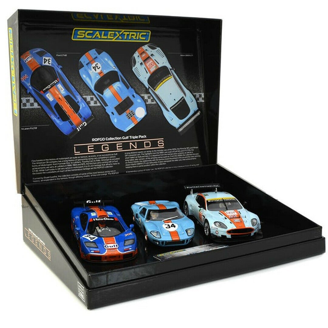 ROFGO Collection Gulf Triple Pack 1/32 Slot Cars