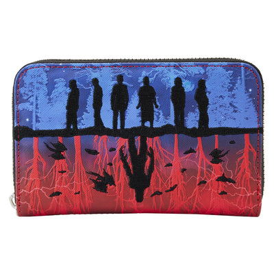 671803461109 - Loungefly Netflix Stranger Things Upside Down Shadows Zip-Around Wallet - Front