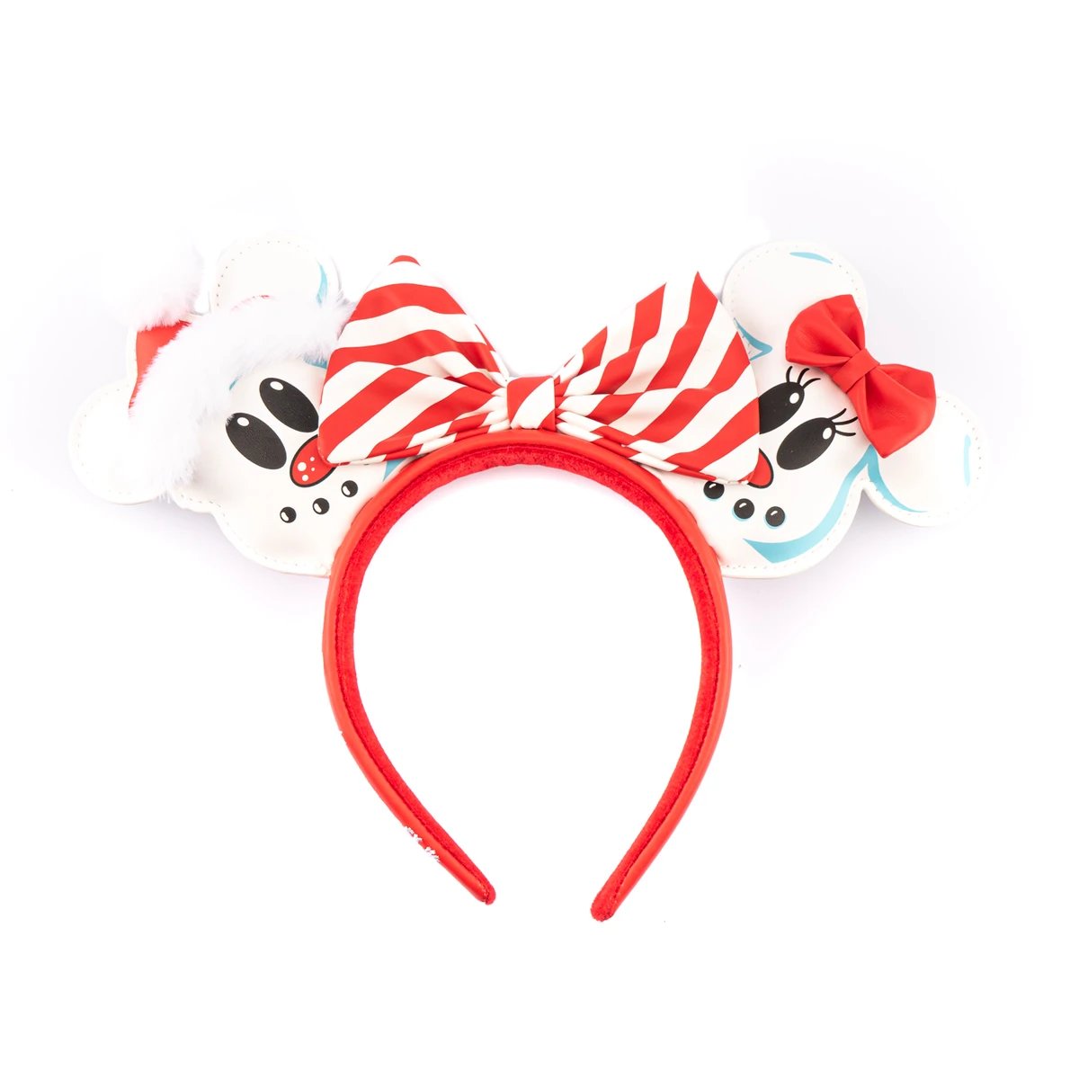 Loungefly Disney Mickey & Minnie Snowman Allover Print Mini Backpack Headband Set Headband