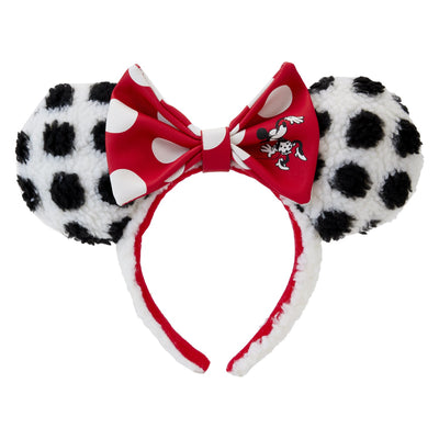 Loungefly Disney Minnie Rocks the Dots Sherpa Headband - Front