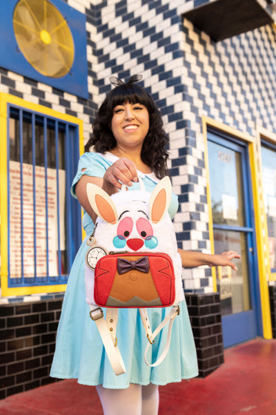 707 Street Exclusive - Loungefly Disney Alice in Wonderland White Rabbit Mini Backpack - Lifestyle