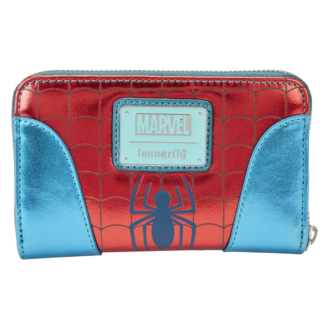 671803458383 - Loungefly Marvel Spiderman Shine Zip-Around Wallet - Back