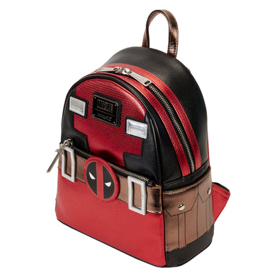 Loungefly Marvel Deadpool Metallic Collection Cosplay Mini Backpack - Top view