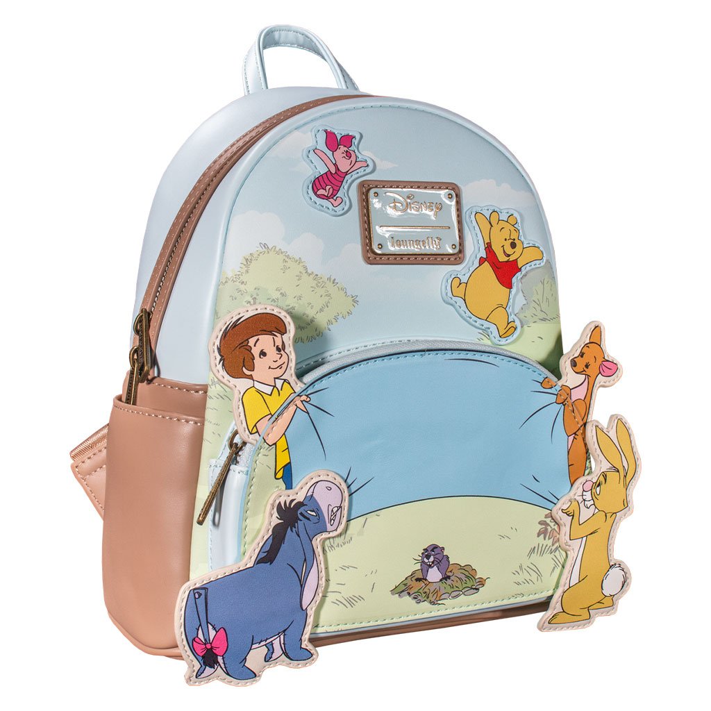 Loungefly Disney Winnie the Pooh 95th Anniversary Mini Backpack by Loungefly (side view)