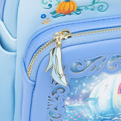 671803450707 - 707 Street Exclusive - Disney Princess Dreams Series Cinderella Mini Backpack - Zipper Pull