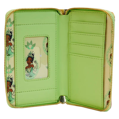 Loungefly Disney Princess and the Frog Princess Scene Zip-Around Wallet - Open View