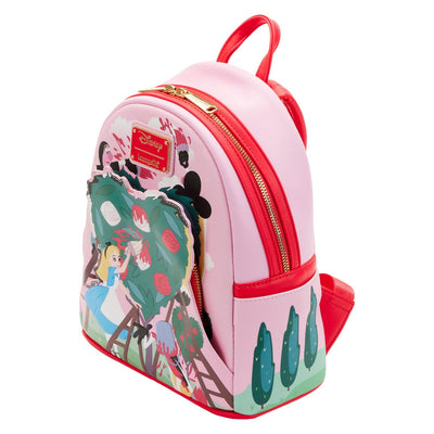 Loungefly Disney Alice In Wonderland Painting The Roses Red Mini Backpack - Top