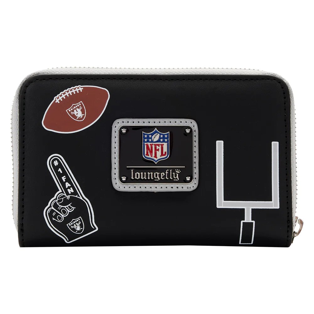 Loungefly NFL Las Vegas Raiders Patches Zip-Around Wallet - Back