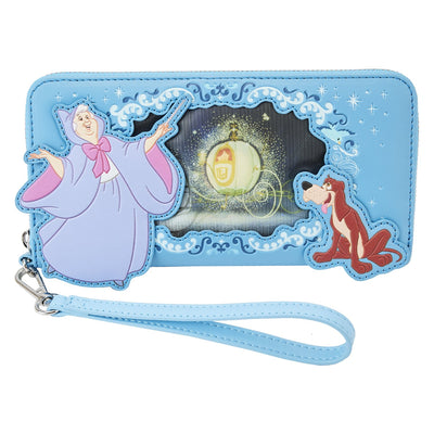 Loungefly Disney Cinderella Princess Lenticular Series Zip-Around Wristlet - Lenticular Screen