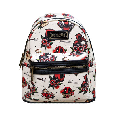 707 Street Exclusive - Loungefly Marvel Deadpool Tattoo Backpack - Front