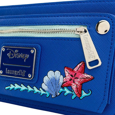707 Street Exclusive - Loungefly Disney Peter Pan Mermaids Flap Wallet - Loungefly wallet closeup