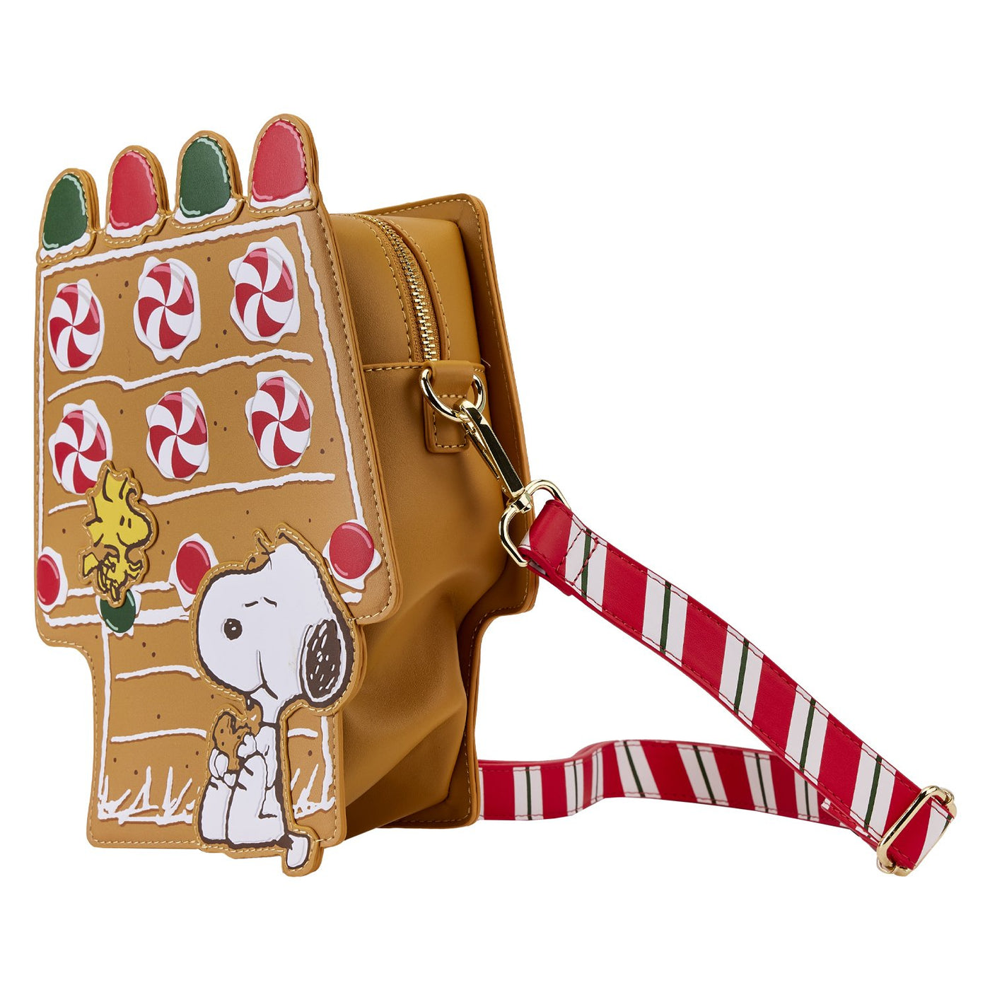 Loungefly Peanuts Snoopy Gingerbread House Figural Crossbody - Side View