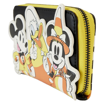Loungefly Disney Mickey and Friends Candy Corn Zip-Around Wallet - Side View