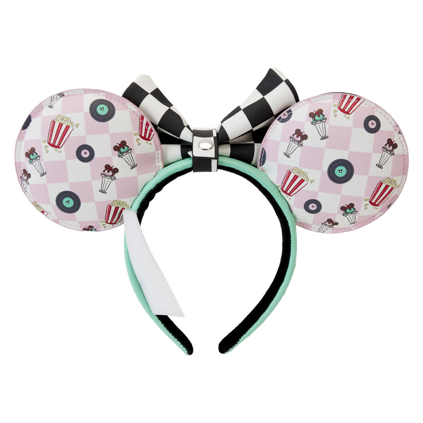 Loungefly Disney Mickey and Minnie Date Night Diner Records Headband - Back